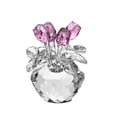 thumbnail image 1 of Bewildely Flor de cristal de estilo romántico de para el hogar con hojas para sala de estar, dormitorio, decoración de rosas artificiales, Decoración del hogar Rosa, 1 of 6