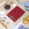 thumbnail image 3 of Escali Arti Glass Food Scale Digital Countertop Kitchen, Baking and Cooking Scale with Nutrition and Calorie Counter, 15-Pound Capacity, 9" x 6.5" x .75", Rio Red, 3 of 3