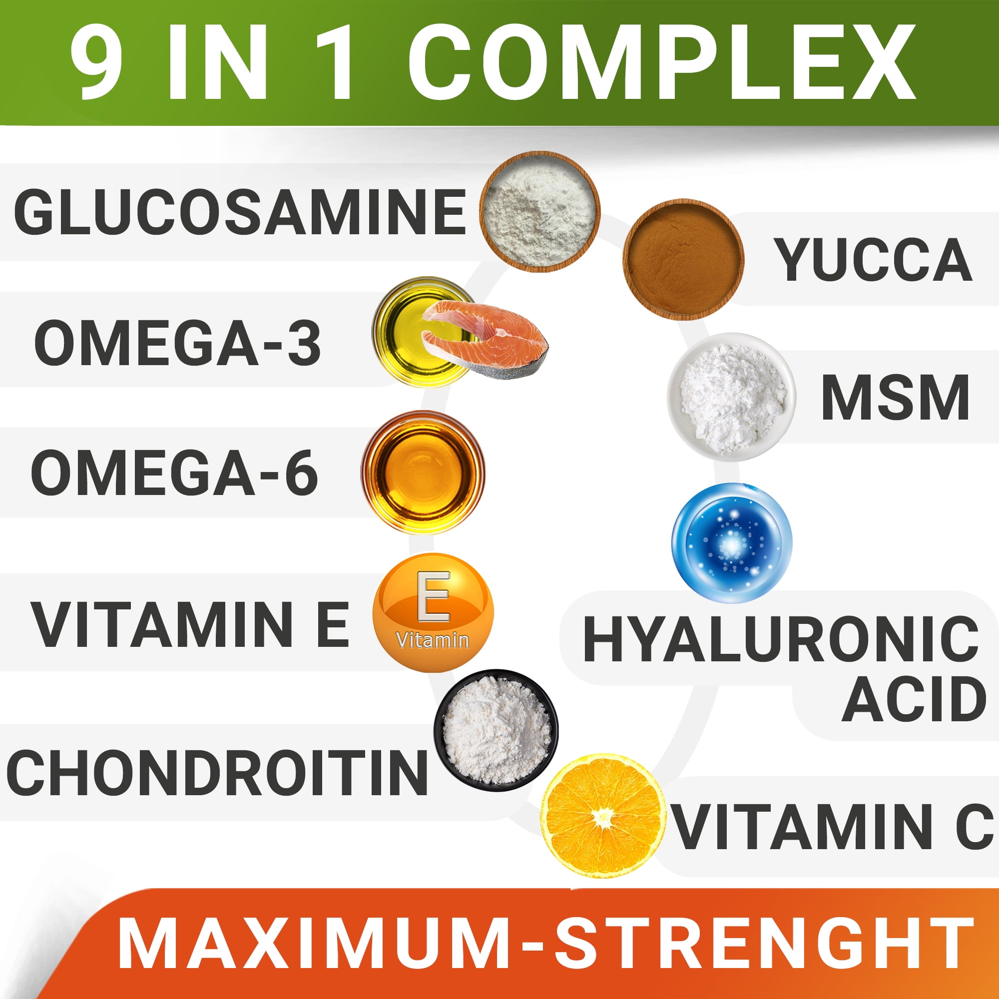 Premium Glucosamine Chews for Dogs - Hip and Joint Chews for Dogs with Chondroitin, MSM & Omega-3 Fish Oil - Dog Supplement for Joint Pain Relief - Bacon Flavor - 120 Count - made in USA