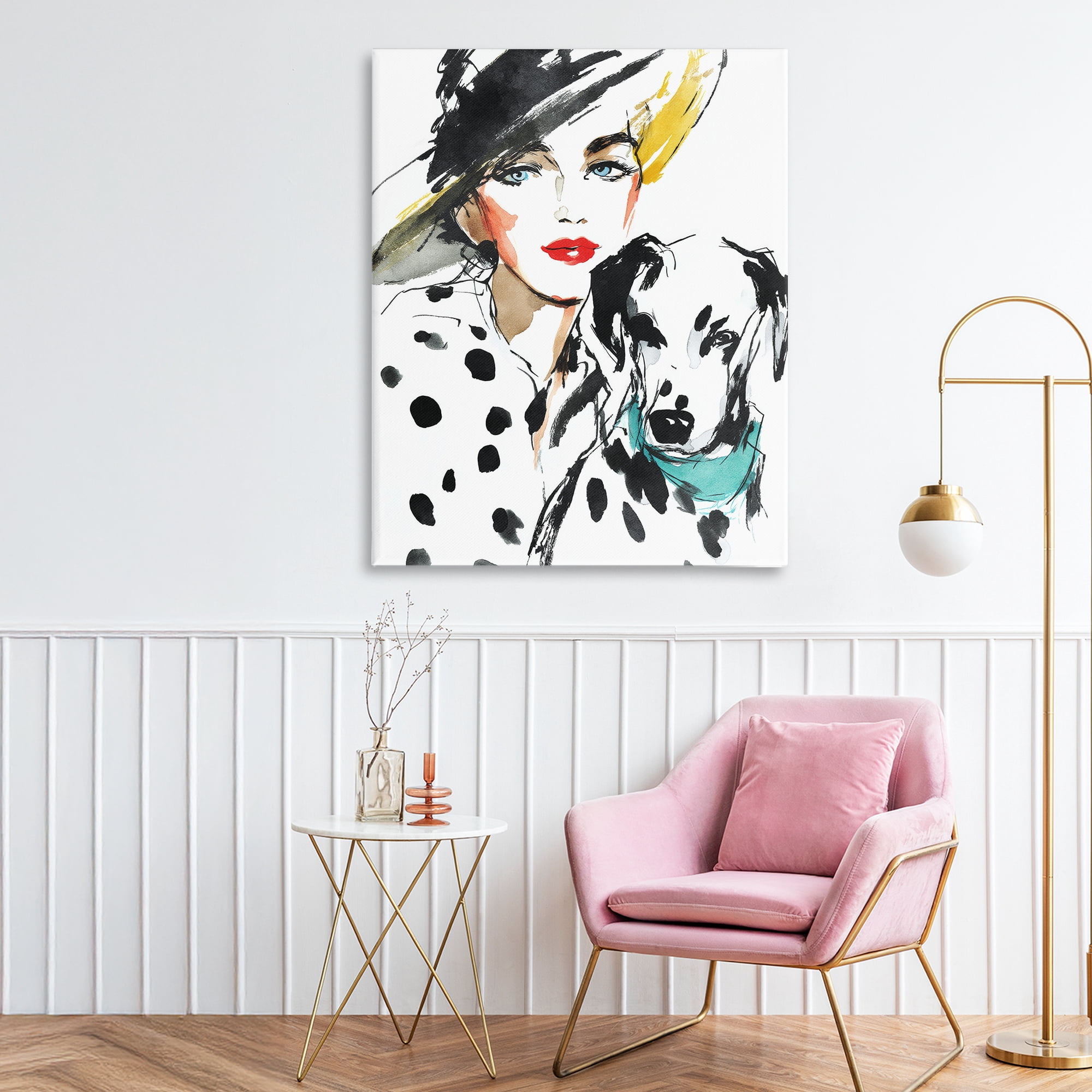 Stupell Industries Trendy Dalmatian Muse Canvas Wall Art, design by Svetlana Aleynikova