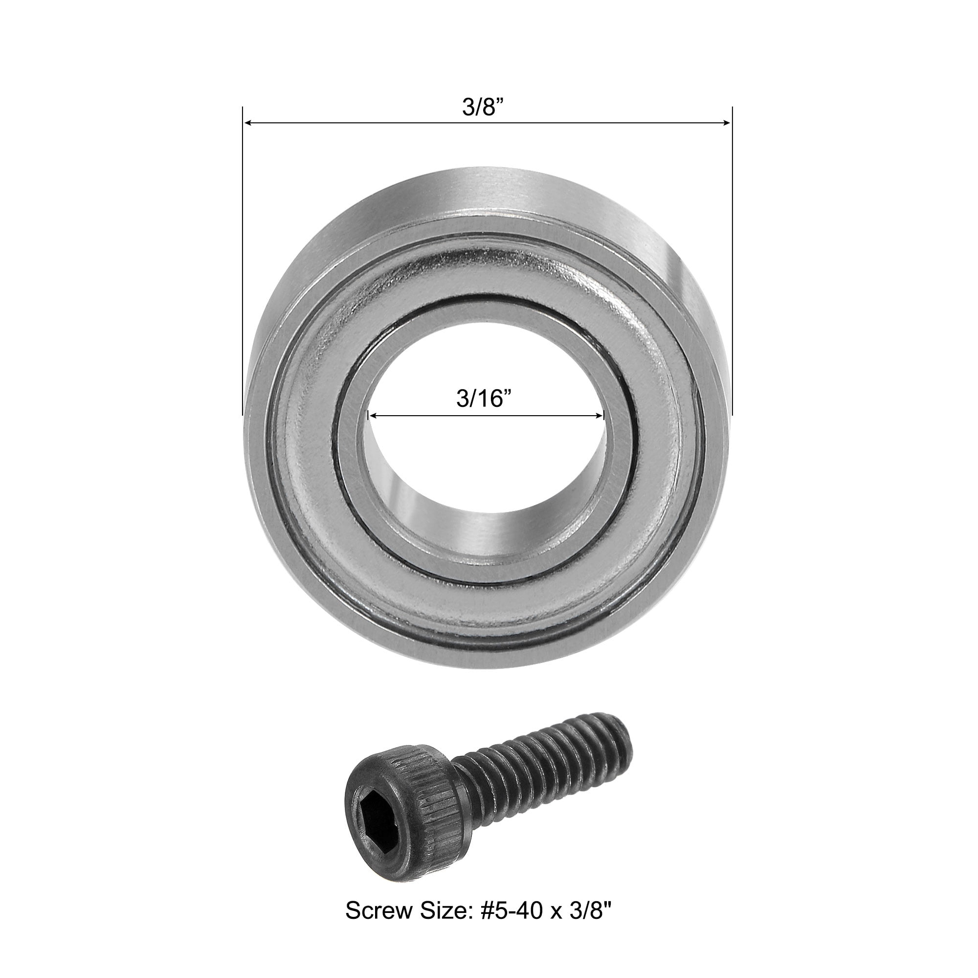 Unique Bargains Bearing Accessory Kit for Router Bit with Top Mounted 3/16"x3/8"x1/8"