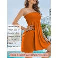 thumbnail image 4 of As Rose Rich Women's Cover up Beach Strapless Mini Dress, L, 4 of 9