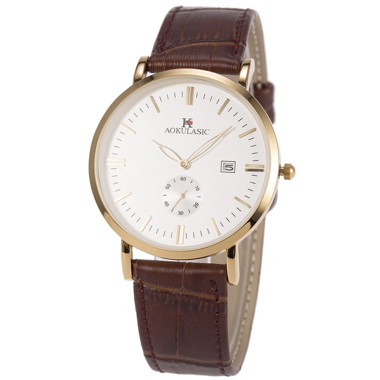 SIBOSUN Wrist Watch Men Japanese Quartz Genuine Leather Thin  display picture 1