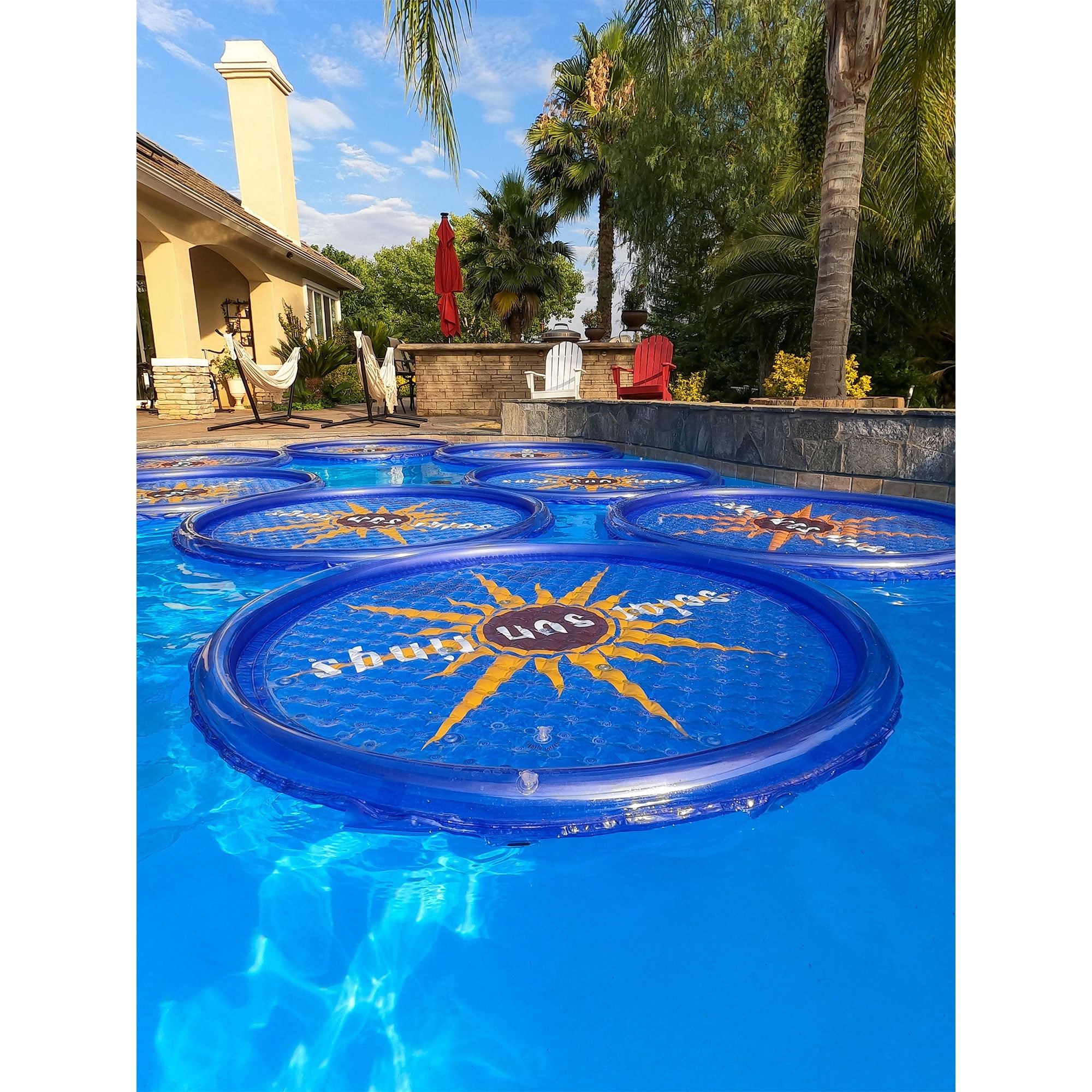 Solar Sun Rings UV Resistant Swimming Pool Spa Heater Circular Solar Cover Blue Walmart