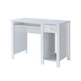thumbnail image 4 of White 39" Student Desk with Hutch - Bedroom/Study Office Desk, Particle Board, Keyboard Drawer & Shelves. Compact Design, White Finish. Ideal for Small Spaces., 4 of 5