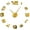 Gold,27inch, variant on 3D Arabic Numerals Big Wall Clock Modern Design Large Frameless Wall Watch Decorative Clock Mirror Effect Living Room Wall Decor(Gold,27inch)