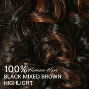 LUVME 12 Effortless Elegance Copper Highlight Bouncy Curl Wig Minimalist HD Lace Glueless Wig Pre-Cut Lace for Women 1pc