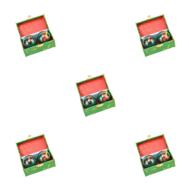 Minnieouse 2 pack/lote bolas chinas Baoding con caja hermosas y elegantes bolas chinas para aliviar el estrés Type2 NO2