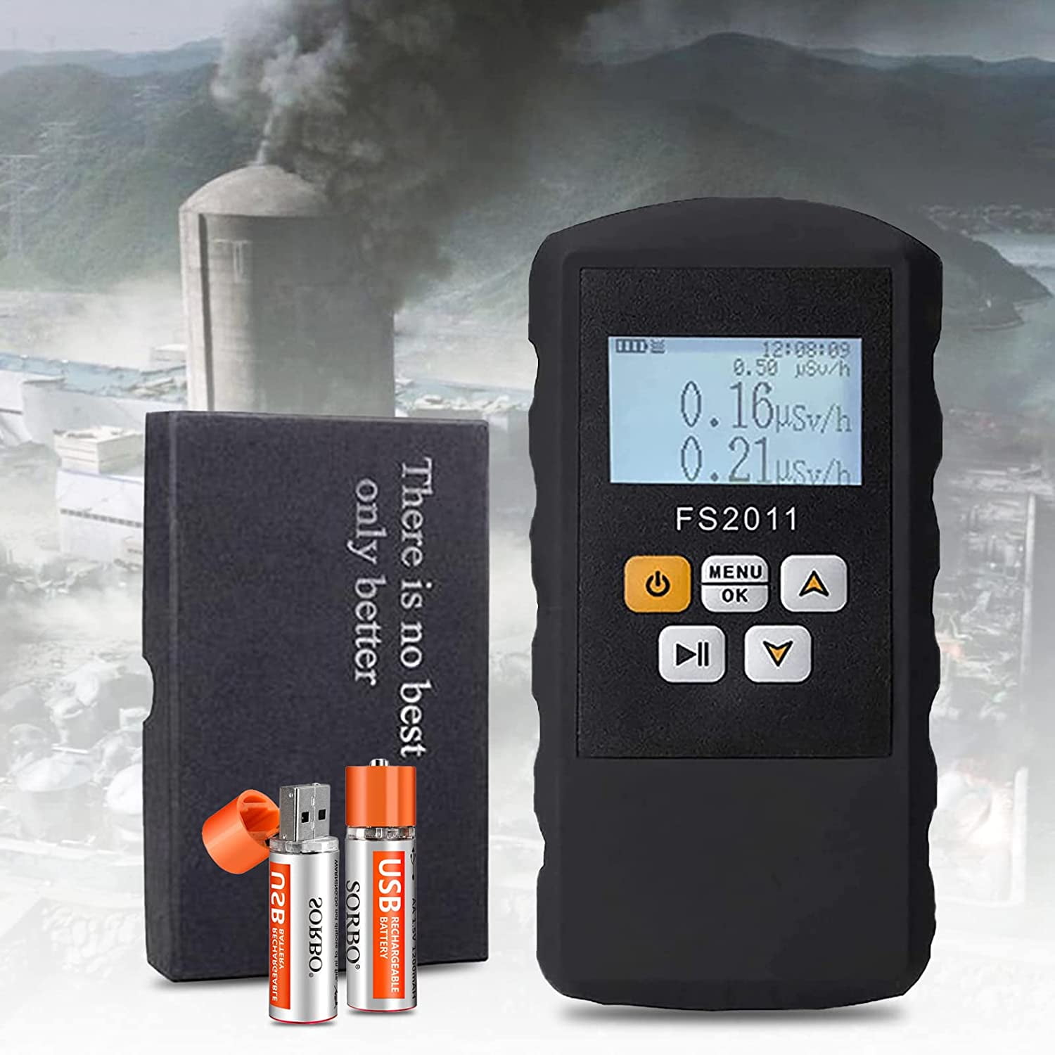 Nuclear Radiation Detector Marble Radioactive Geiger Counter Personal Radiation Dose Alarm