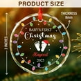 thumbnail image 6 of Baby's First Christmas Glass Ornament 2025, Customized Name New Baby Christmas Ornament, Kid's 1st Xmas Glass Ornaments Gift for Boy Girl, Personalized Newborn Xmas Tree Hanging Decoration, 6 of 6