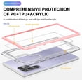 thumbnail image 6 of Case for Samsung Galaxy S22 Ultra, Slim Thin Soft TPU Bumper & Hard PC Transparent Back Shockproof Scratch Resistant Protective Phone Case for Samsung Galaxy S22 Ultra (Pink), 6 of 15