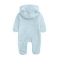 thumbnail image 3 of ZyeKqe Winter Baby Clothes Warm Fleece Thick Onesie Ear Hooded Jumpsuits Newborn Boys Girls Romper Kids Coats Jackets, 3 of 4
