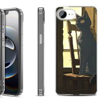 Shockproof Protective Phone Case for iPhone 16e, by OneToughShield - Curious Cat