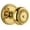 Polished Brass, variant on Grandeur 814329 Georgetown Solid Brass Rose Privacy Knob Set - Brass