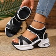 thumbnail image 3 of Rokment Women's Height Increasing Comfortable Walking Sandals 2026 Stylish Athletic Open Toe Ankle Strap Platform Non Slip Work Wedge Heels Chunky Summer Nursing Shoes Black Size 6.5, 3 of 7