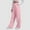 Pink, variant on SYMOID Womens White Wide-Leg Pants 100% Polyester - Elastic Drawstring Waist, Side Pockets - - Relaxed Fit for Casual Comfort,Size M