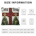 thumbnail image 5 of GOSMITH Christmas Pillow Covers  Buffalo Plaid Cross Religious Throw Pillow Covers Christmas Jesus Holy Nativity Holiday Decorations Pillow Case for Xmas Religious Gifts Farmhouse Decor, 5 of 5