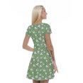 thumbnail image 2 of Women’s A Line Soccer Summer Dress, Retro Triangle Arrangement, Cross Wrap V Neck, 6 Sizes, by Ambesonne, 2 of 2