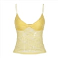 thumbnail image 1 of Camisetas Sin Mangas de Encaje Y2K para Mujer, Tops Cortos para Salir, Camisola de con Tirantes Finos, Tops Casuales de Verano Amarillo M, 1 of 10