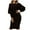 Black, variant on qolati Womens 2024 Fall Sweater Dresses Fashion Casual Winter Crewneck Long Sleeve Ribbed Knit Work Dress Knee Length Evening Cocktail Party Club Dress