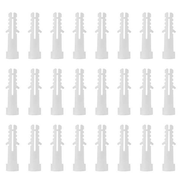 200 piezas de tubo de expansión de plástico para columna de hormigón, anclaje de pared, fijación de tubo