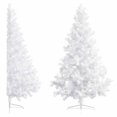 thumbnail image 6 of vidaXL Artificial Half Pre-Lit Christmas Tree White and Gold with Ball Set 150 Lights, 6 of 11