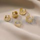 thumbnail image 3 of Paquete de 5 aretes bohemios de aro para cartílago, juego de aretes tipo puño, sin perforar, dorados, 3 of 4