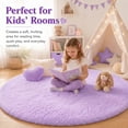 thumbnail image 2 of Sanmadrola Super Soft Shaggy Rugs Fluffy Carpets 2.6X2.6 Feet, Indoor Modern Plush Area Rugs for Living Room Bedroom Kids Room Nursery Home Decor, Upgrade Anti-skid Durable Rectangular Fuzzy Rug, 2 of 9