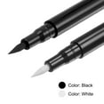 thumbnail image 4 of Uxcell 2pcs Marcadores de Tela Tinta Permanente Pintura Marcadores Textiles Punta Fina 2 Colores para Ropa DIY Zapato, Negro Blanco, 4 of 7