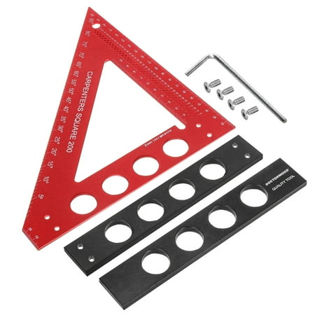 

7.87inch Gauge Aluminum Alloy Durable Triangle Ruler Carpenter Square Layout