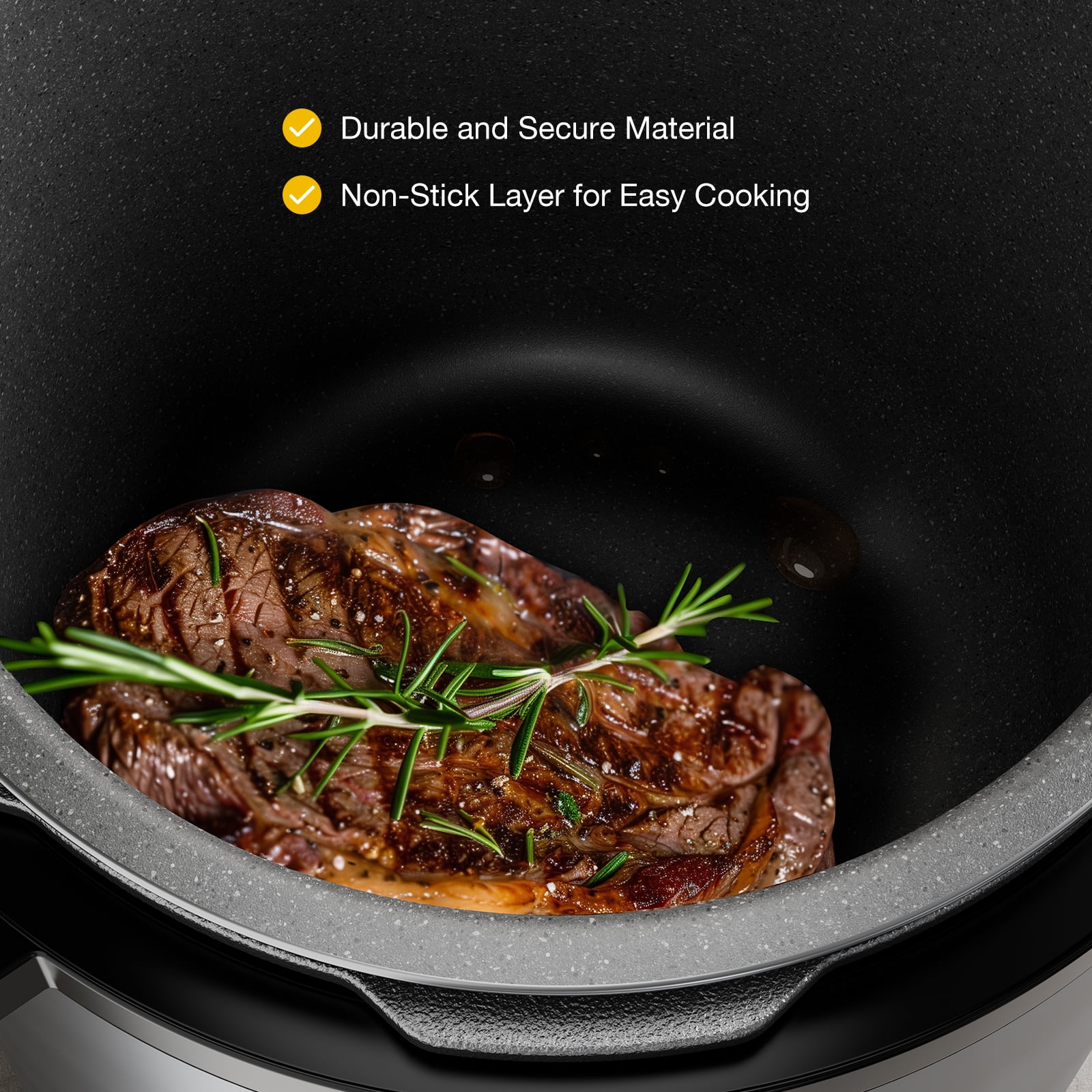 JOINSUN Electric Pressure Cooker 6 Quart, Instant Multi Cooker Stainless Steel Cooker