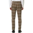 thumbnail image 3 of INSPIRE CHIC Men's Dress Plaid Pants Formal Printed Checked Trousers 30 Dark Brown, 3 of 7
