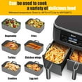 thumbnail image 3 of MMH 10QT Air Fryer Silicone Liners, Rectangular, 2Pcs, Food Grade, Gray, 3 of 9