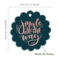 thumbnail image 6 of Inkdotpot Pack Of 100 Jingle All The Way Christmas Favor Paper Tags Craft Real Rose Gold Foil Hang Tags, 6 of 7