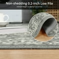thumbnail image 5 of Tzou Printed Indoor Runner Rugs 2'x6' for Kitchen Bedroom, Low-Pile Non-Slip Floor Carpet, Grayish Green, 5 of 6