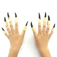 thumbnail image 3 of 10 Pcs Halloween Props Soft Nail Fake Finger Nail Set Witch Zombie Ghost Monster Finger Nail (Black), 3 of 3