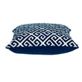 thumbnail image 3 of Nassau Collection Greek Key Square Cotton Throw Pillow - 20" - Blue and White, 3 of 4