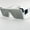 White, variant on Women Men Sunglasses Fashion Flat Lens Square Oversize Hip Hop