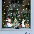 thumbnail image 4 of Santa Snowman Window Electrostatic Sticker Christmas Decorative Glass Sticker Blue Snowflake Christmas Tree Window Sticker(11.8 x 23.6 in), 4 of 7