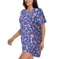 thumbnail image 2 of Lsque Beautiful Koi Fish Women's Short-Sleeved Pajama Set - 2 Piece Soft and Lightweight Sleepwear Set-Medium, 2 of 9