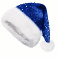 thumbnail image 2 of Anhility Sequin Santa Hat for Adults Christmas, Sparkly New Year Party Hat with Glitter, Holiday Headwear Costume Accessories Gifts for Family or Friends, 2 of 6
