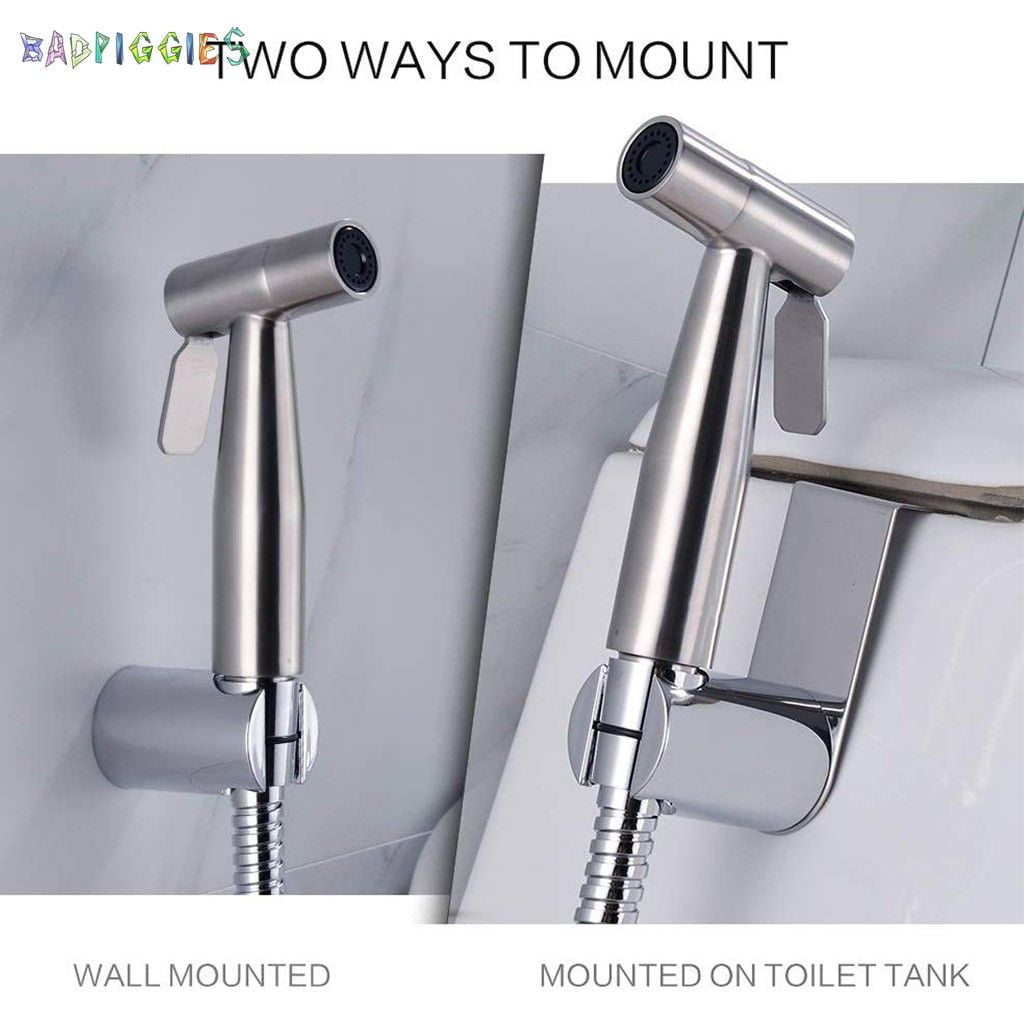 Bad Piggies Stainless Steel Hand Held Toilet Bidet Sprayer Shower Sprayer for Bathroom Self Cleaning
