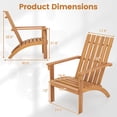 thumbnail image 3 of Costway 4 PCS Patio Adirondack Chair with Inclined Seat High Backrest for Porch Backyard, 3 of 9