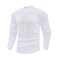 thumbnail image 6 of Colsmile Men's Cable Knit Crewneck Sweater, Casual Long Sleeve Pullover for Fall Winter, 6 of 11