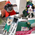 thumbnail image 5 of Disfraz navideño para mascota, capa navideña para cachorro con estrella y pompones, capa de Papá Noel para gato, 5 of 5
