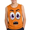 thumbnail image 2 of SGFCWSX Boys Graphic Tank Tops Crew Neck Sleeveless Relaxed Fit Print Casual Outdoor Daily Wear Tops for Kids Orange Size 12 Years, 2 of 6