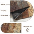 thumbnail image 6 of 2'x6' Rug Runners for Hallways Kitchen, Brown Gray Non Slip Entryway Beside Floor Carpet Runner, Farmhouse Abstract Gradient Wooden Grain Washable Laundry Room Bedroom Throw Rugs Mat for Family Pet, 6 of 8