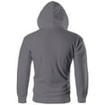thumbnail image 6 of QHRMKOG Sweatshirts for Men Full-Zip Long Sleeve Big and Tall Hoodies Fall Lightweight Fashion Cotton Drawstring Oversize Sweaters Strong with Pocket Jacket Dark Gray M-Mid, 6 of 8