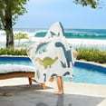 thumbnail image 3 of Yayeee Kids Hooded Towels Toddler Soft Absorbent Beach Bathing Wrap 50" x 23.5", Dinosaur Pattern, 3 of 5