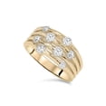 thumbnail image 4 of Bague Mode pour Femme en Or Jaune 1 Ct avec Vrai Diamant 14 K Main Droite à Multiples Rangées, 4 of 4